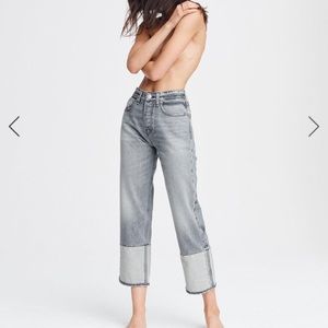 Rag & Bone - Maya Ripped High Waist Ankle Straight Leg Jeans In Misty Grey